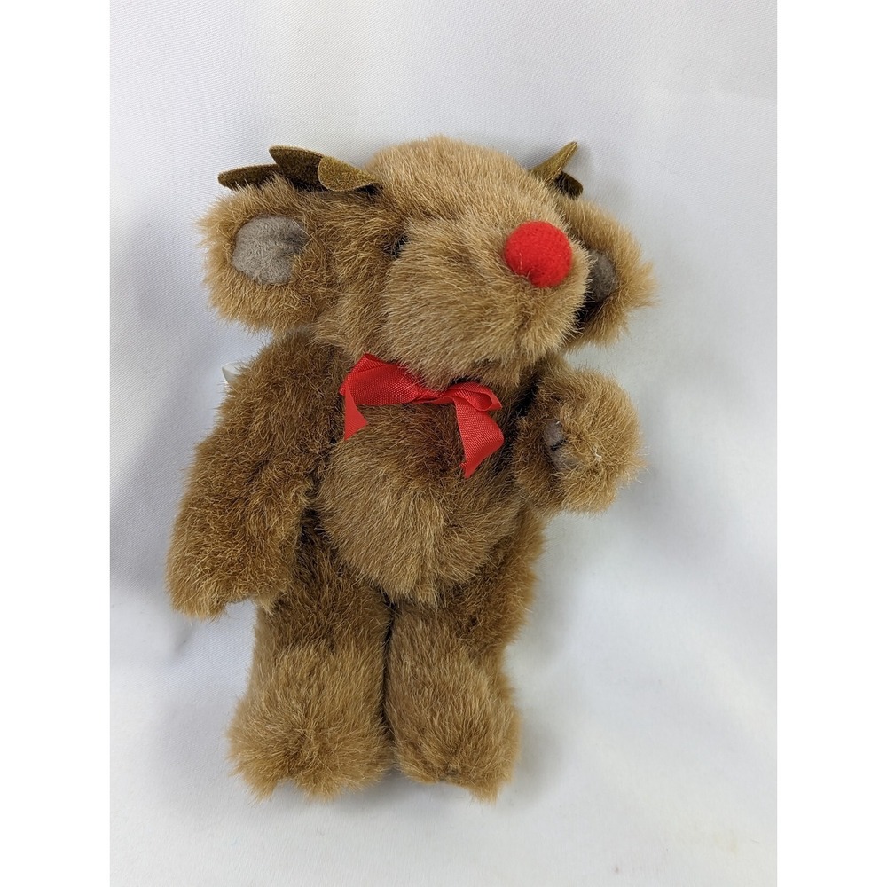 Tender Heart Treasures Christmas Reindeer Plush 5 Inch Red Nose Stuffed Animal‎